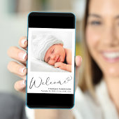 Faire-part de naissance de photos d'accueil