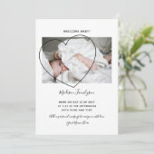 Faire-part de naissance de photos de nouveau-nés m (Debout devant)