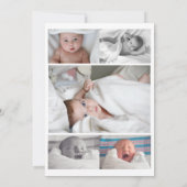 Faire-part de naissance de photos de nouveau-nés m (Dos)