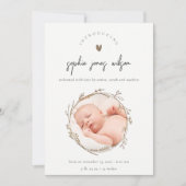 Faire-part de naissance de photos du coeur de la c (Devant)