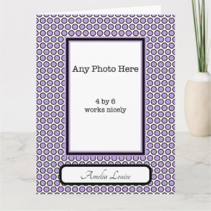 Faire-part de naissance de points violets