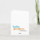 Faire-part de naissance de pois doux (Dos)