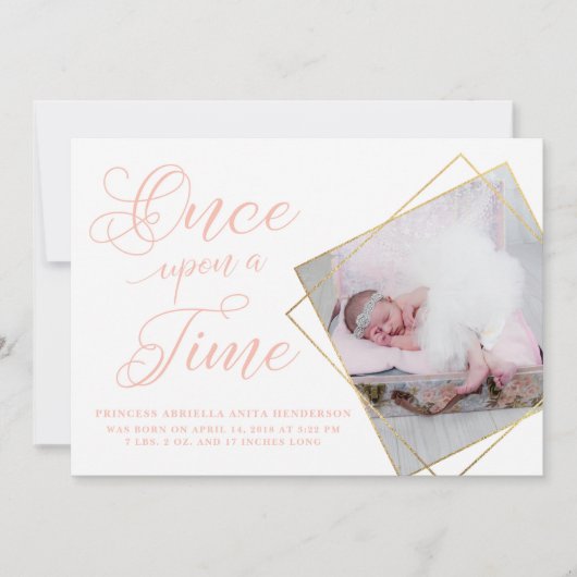 Faire-Part de Naissance de Princesse Il était une  (Devant)