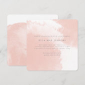 faire-part de naissance de rougissement aquarelle (Devant / Derrière)