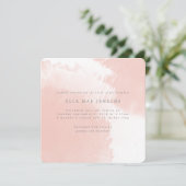 faire-part de naissance de rougissement aquarelle (Debout devant)