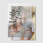 Faire-part de naissance de script de superposition (Décalage (Couple))