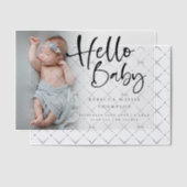 Faire-part de naissance de script de superposition (Décalage (Invitation))