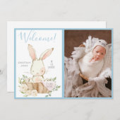 Faire-part de naissance de script photo pour bébé  (Devant / Derrière)