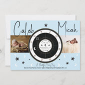 Faire-part de naissance de signature Sun Moon d'as (Devant)