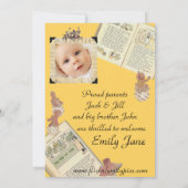 faire-part de naissance de style Vintage recto (Dos)