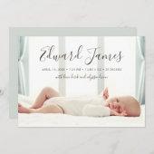 Faire-part de naissance de superposition de photo (Devant / Derrière)