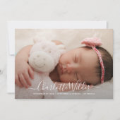 Faire-part de naissance de superposition de photo  (Devant)