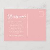 Faire-part de naissance de texte du script d'aquar (Dos)