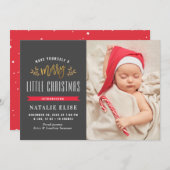 faire-part de naissance de vacances bébé gris tend (Devant / Derrière)