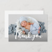 faire-part de naissance d'écriture moderne (Devant / Derrière)