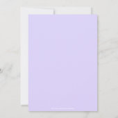 Faire-part de naissance dentelle violette (Dos)