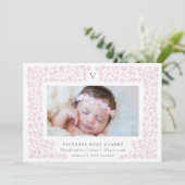 Faire-part de naissance des fleurs de récolte (Debout devant)