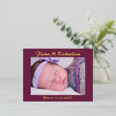 Faire-part de naissance des nouveaux-nés de vacanc (Debout devant)