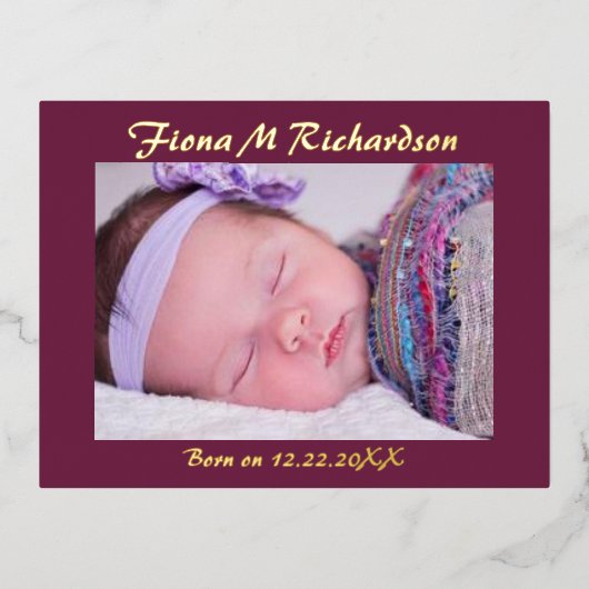 Faire-part de naissance des nouveaux-nés de vacanc (Recto)