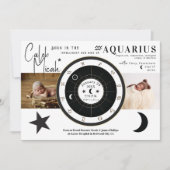 Faire-part de naissance des signes zodiac Aquarius (Devant)
