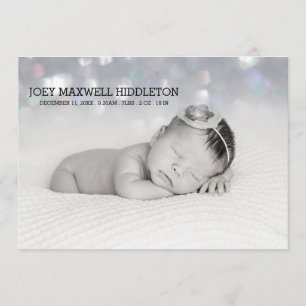 Faire-part de naissance Deux Photos Beau Bokeh