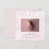 Faire-part de naissance d'hiver fille bébé (Devant / Derrière)