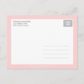 Faire-part de naissance d'introduction chic - rose (Dos)