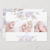 Faire-part de naissance Douche Merci U Purple Swee (Devant / Derrière)