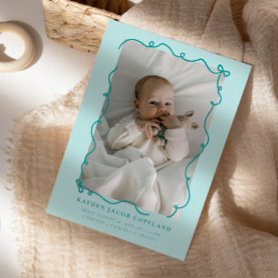 Faire-part de naissance du cadre de vaches de cani