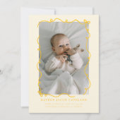 Faire-part de naissance du cadre des vaches de can (Devant)