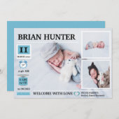 Faire-part de naissance du tableau des naissances (Devant / Derrière)