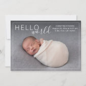 Faire-part de naissance élégant avec 2 photos (Devant)