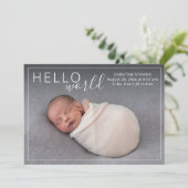 Faire-part de naissance élégant avec 2 photos (Debout devant)