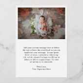 Faire-part de naissance élégant avec collage de ph (Verso)