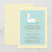 Faire-part de naissance élégant Chevron Canard Mig (Devant / Derrière)