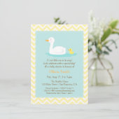 Faire-part de naissance élégant Chevron Canard Mig (Debout devant)
