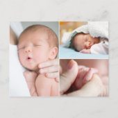 Faire-part de naissance élégant et chic avec monog (Dos)