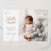 Faire-part de naissance élégant pour bébé avec cal (Recto)