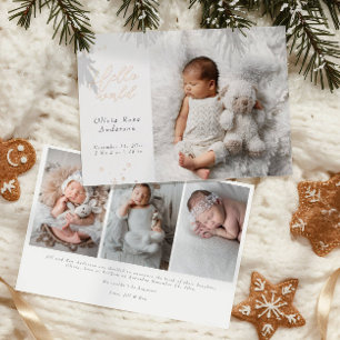 Faire-part de naissance élégant pour bébé avec cal
