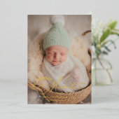 Faire-part de naissance élégant pour les fêtes de (Debout devant)