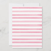 Faire-part de naissance en crête rose monogramme (Dos)