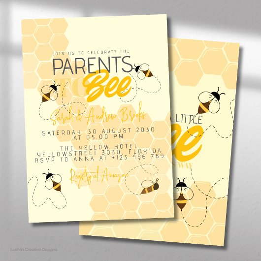 Faire-part de naissance en nid d'abeille pour futu