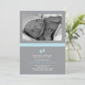 Faire-part de naissance Etapes bébé (Debout devant)