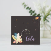 Faire-part de naissance fée de l'automne (Debout devant)