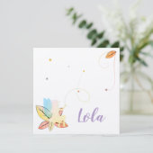 Faire-part de naissance fée de l'automne (Debout devant)