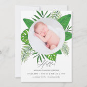 Faire-part de naissance Feuille tropical (Devant)