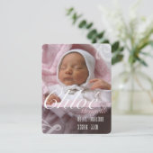 Faire-part de naissance - Fille (Debout devant)