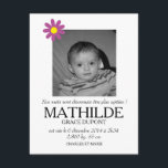 Faire-part de naissance - Fille<br><div class="desc">Faire-part de naissance - Fille</div>