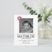 Faire-part de naissance - Fille (Debout devant)