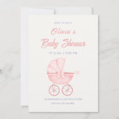 Faire-part de Naissance Fille au Lavis (Devant)
